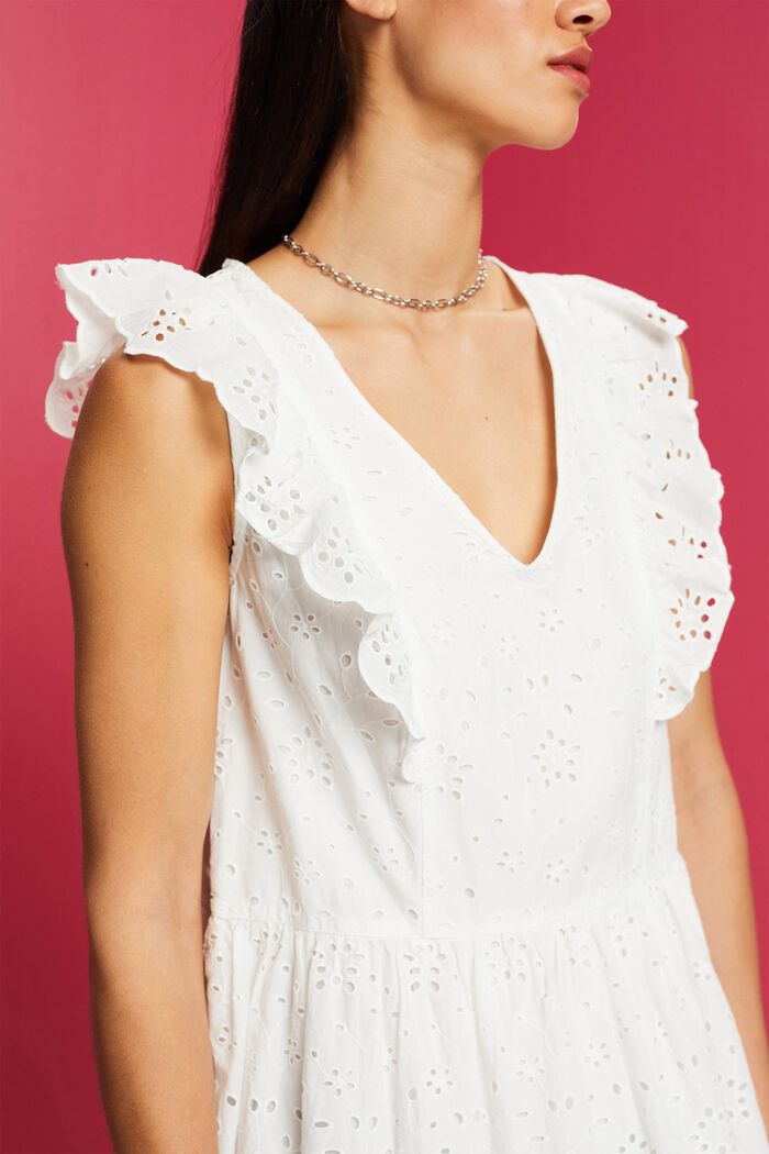 Cotton lace dress, OFF WHITE, detail image number 2