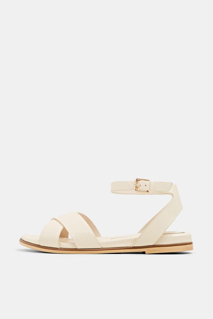 Sandals with crossed-over straps