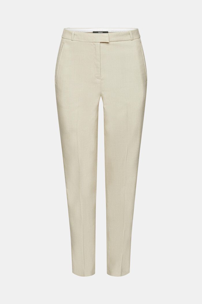 Cropped trousers, KHAKI GREEN, detail image number 7