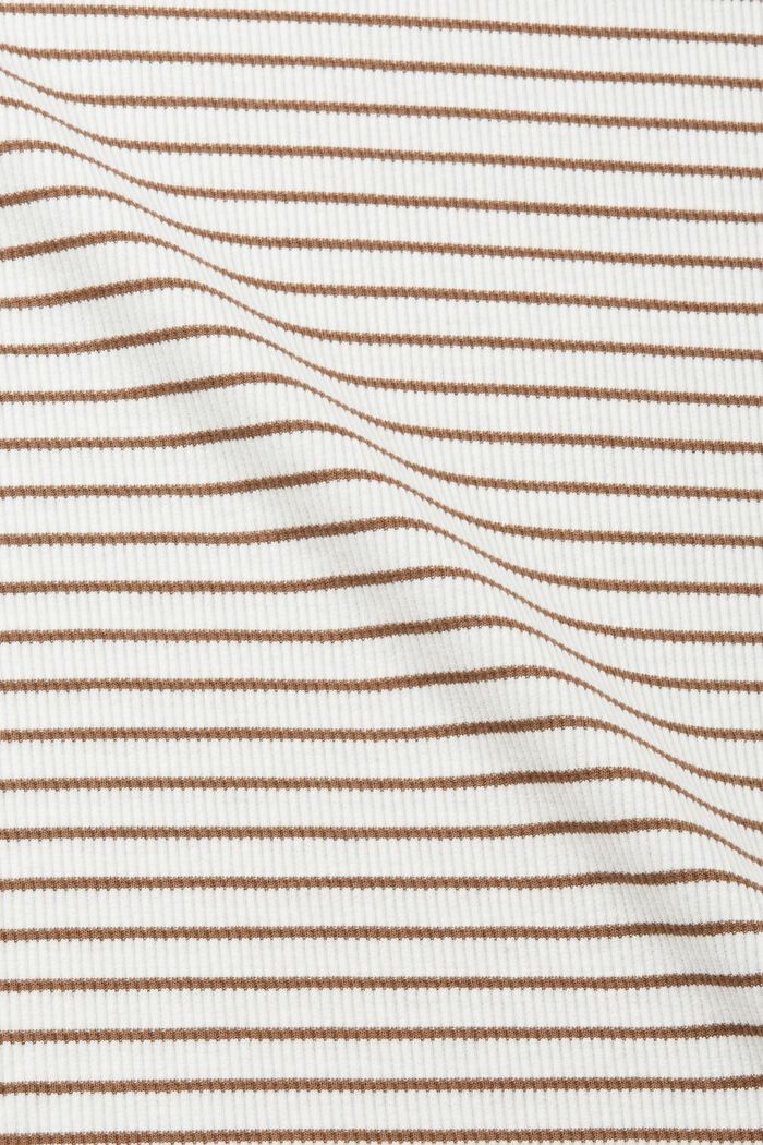Ribbed and striped T-shirt, PALE KHAKI, detail image number 5