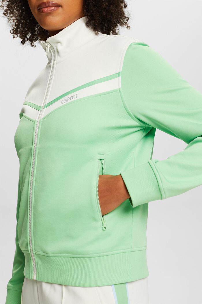 Two-Tone Track Jacket, LIGHT GREEN, detail image number 3