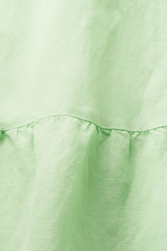 Linen blend blouse, CITRUS GREEN, detail image number 4