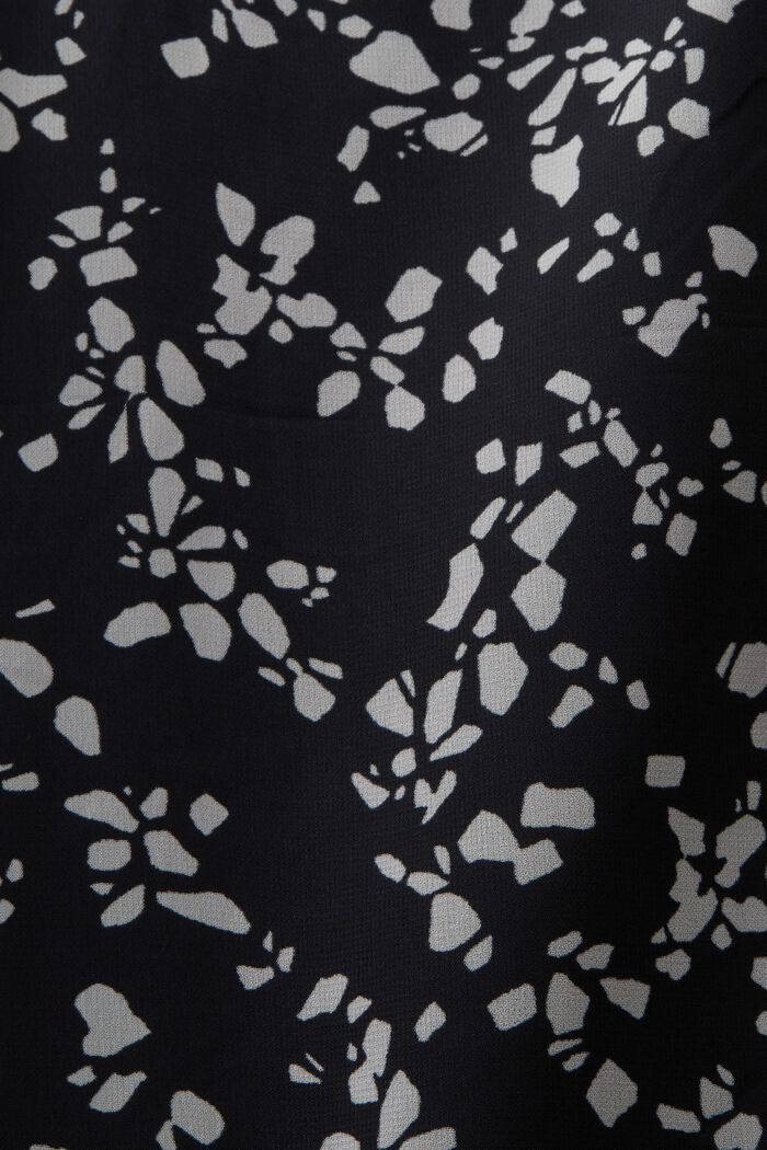 Printed Chiffon Mini Dress, BLACK, detail image number 4