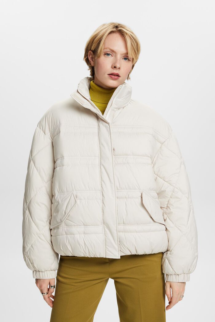 Quilted Puffer Jacket, PASTEL GREY, detail image number 2