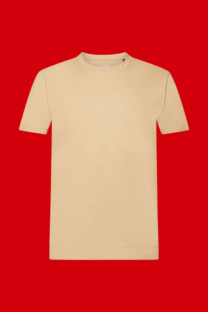 Cotton-linen blended T-shirt, SAND, detail image number 6