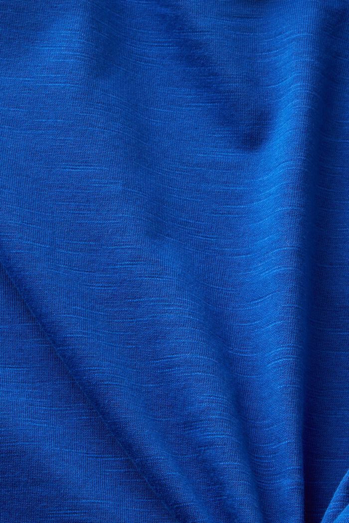 Scoop Neck Slub T-Shirt, BRIGHT BLUE, detail image number 5