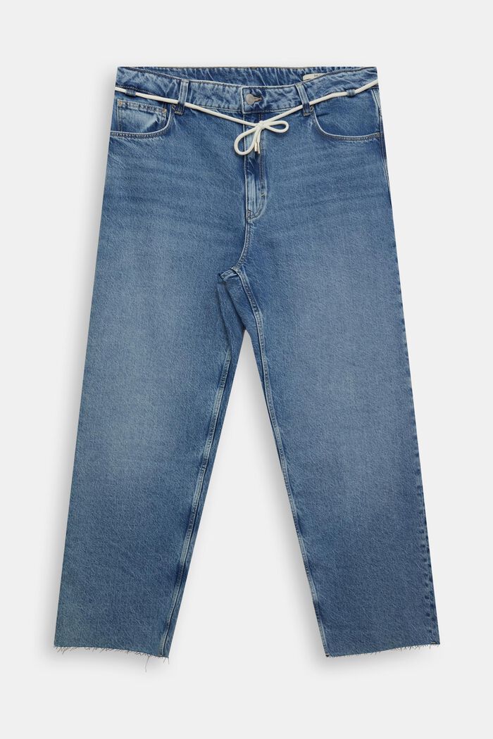 Sustainable cotton denim dad fit jeans, BLUE LIGHT WASHED, detail image number 0