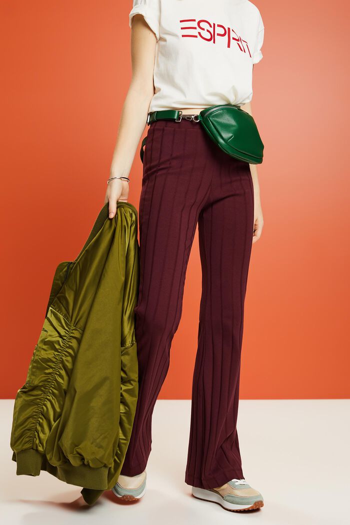 Jersey Flare Pants Red