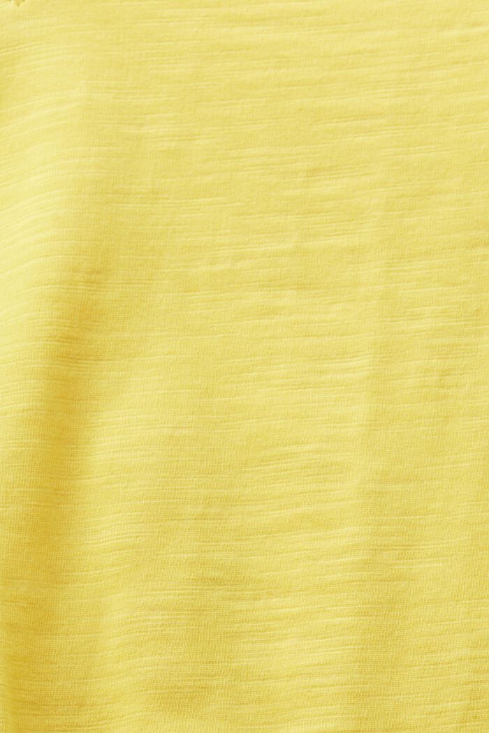 V-Neck Jersey T-Shirt, YELLOW, detail image number 4