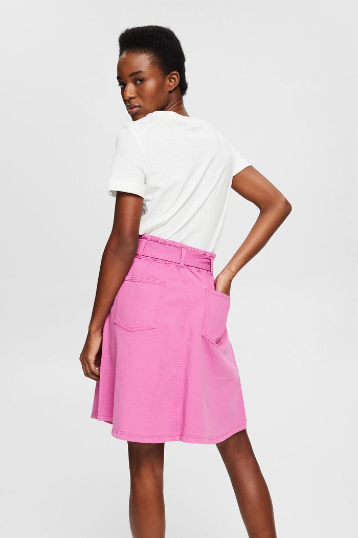 Containing hemp: skirt with a tie-around belt, PINK FUCHSIA, detail image number 3