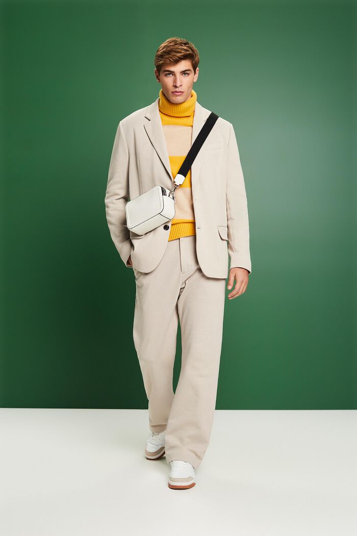 Knitted Piqué-Jersey  Blazer, LIGHT GREY, detail image number 1
