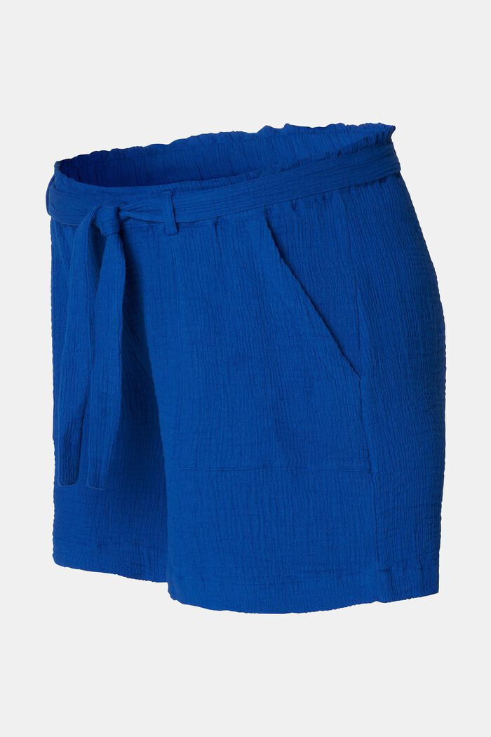 MATERNITY Under-The-Belly Belted Shorts, ELECTRIC BLUE, detail image number 4