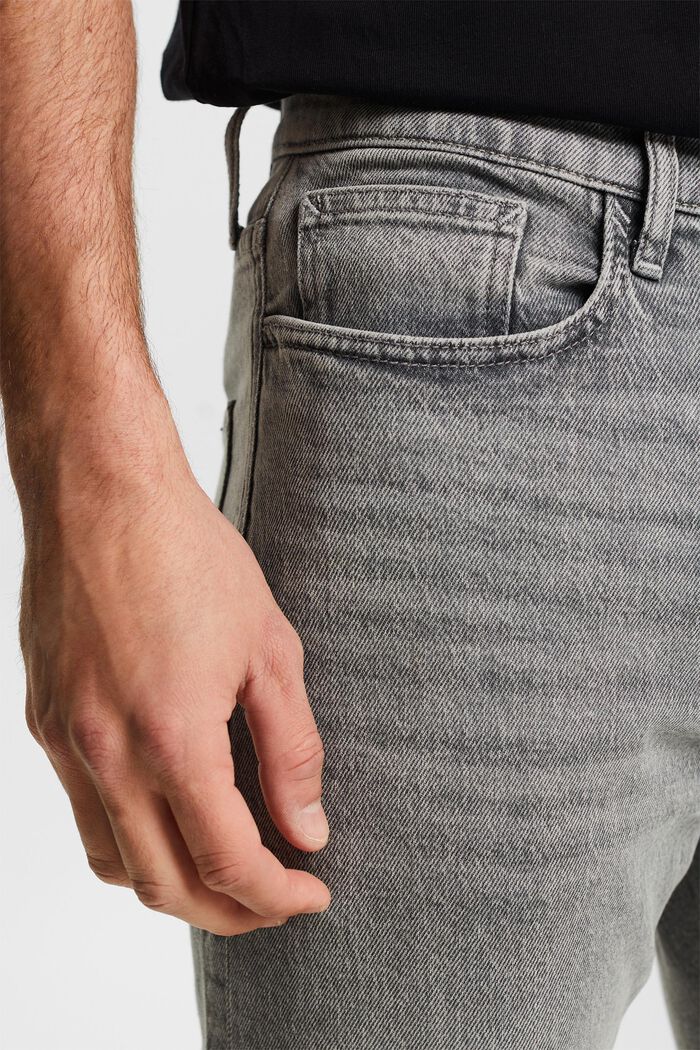 Mid-Rise Slim Jeans, GREY LIGHT WASHED, detail image number 3