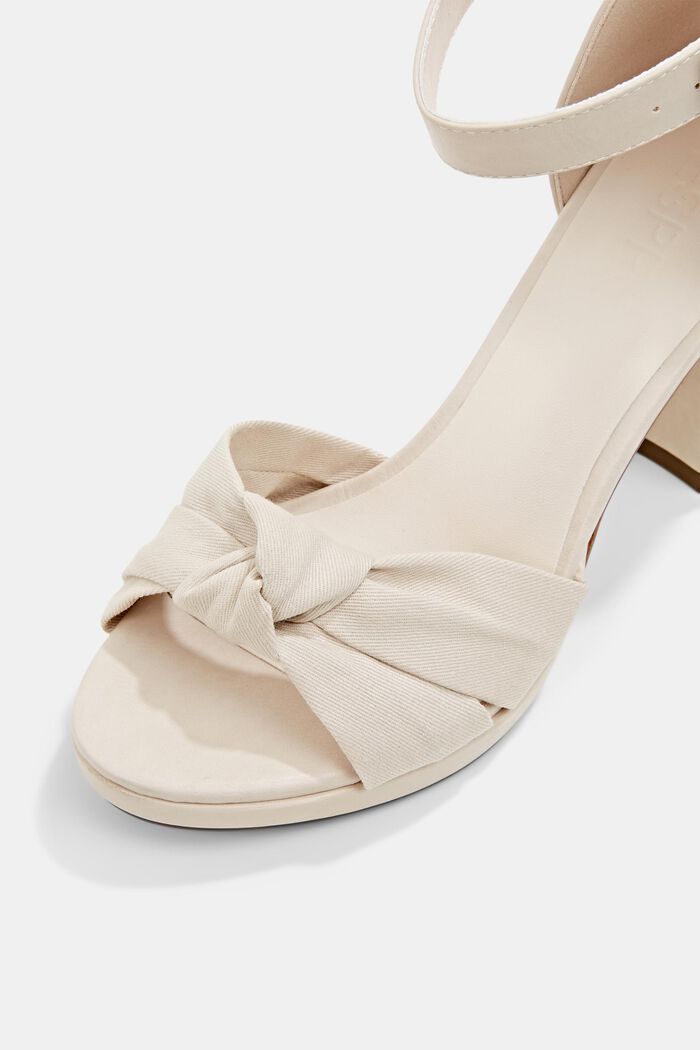 Sandal with block heel, OFF WHITE, detail image number 4
