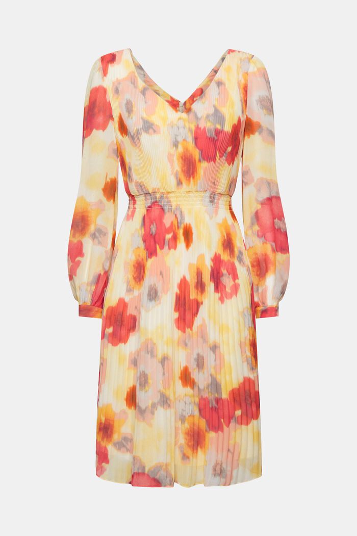 Mini dress with all-over floral print, ORANGE, detail image number 5