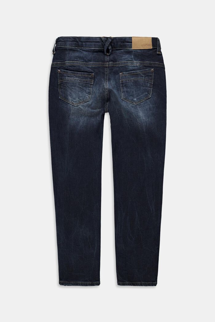 Jeans with adjustable waistband, BLUE LIGHT WASHED, detail image number 1