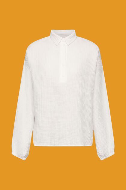 Textured cotton blouse