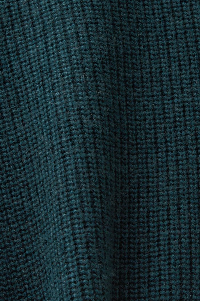 Wool Blend Rib-Knit Vest, NEW EMERALD GREEN, detail image number 5