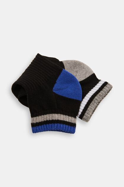 2-pack of athletic socks with coloured accents