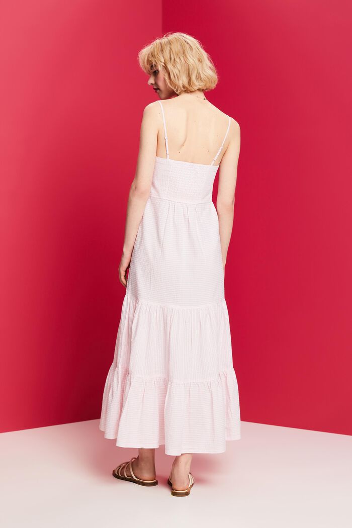 Tiered Button Front Maxi Dress, LIGHT PINK, detail image number 3