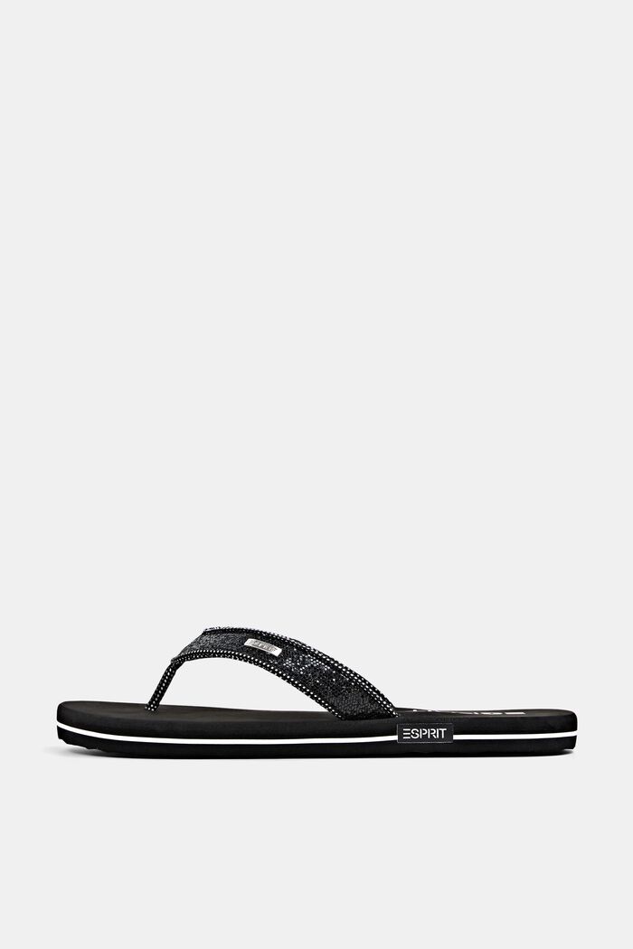 Slip slops with glittery straps