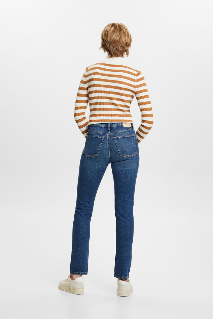 High-Rise Slim Jeans, BLUE MEDIUM WASHED, detail image number 4