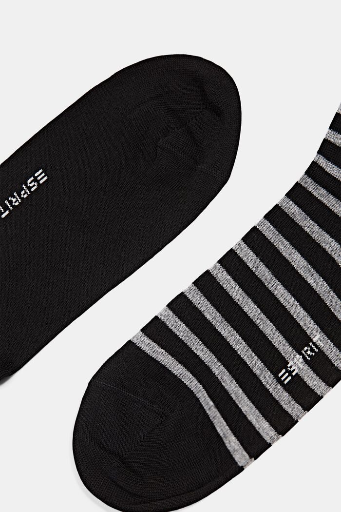 Double pack of socks made of blended organic cotton, BLACK, detail image number 1