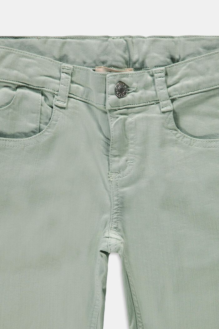 Bermuda shorts with an adjustable waistband, made of recycled material, LIGHT AQUA GREEN, detail image number 2