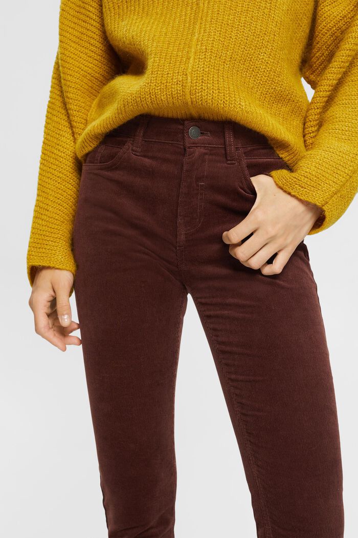 Mid-rise corduroy trousers, RUST BROWN, detail image number 3