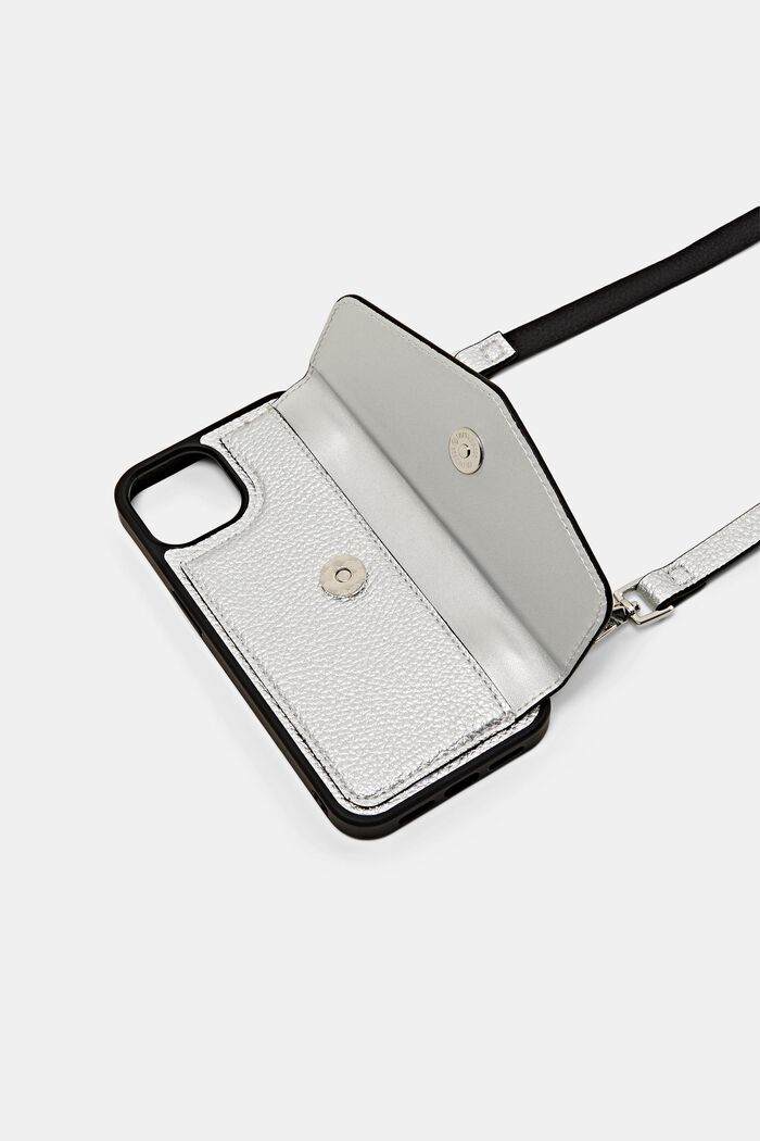 Phone case with detachable shoulder strap, SILVER, detail image number 3