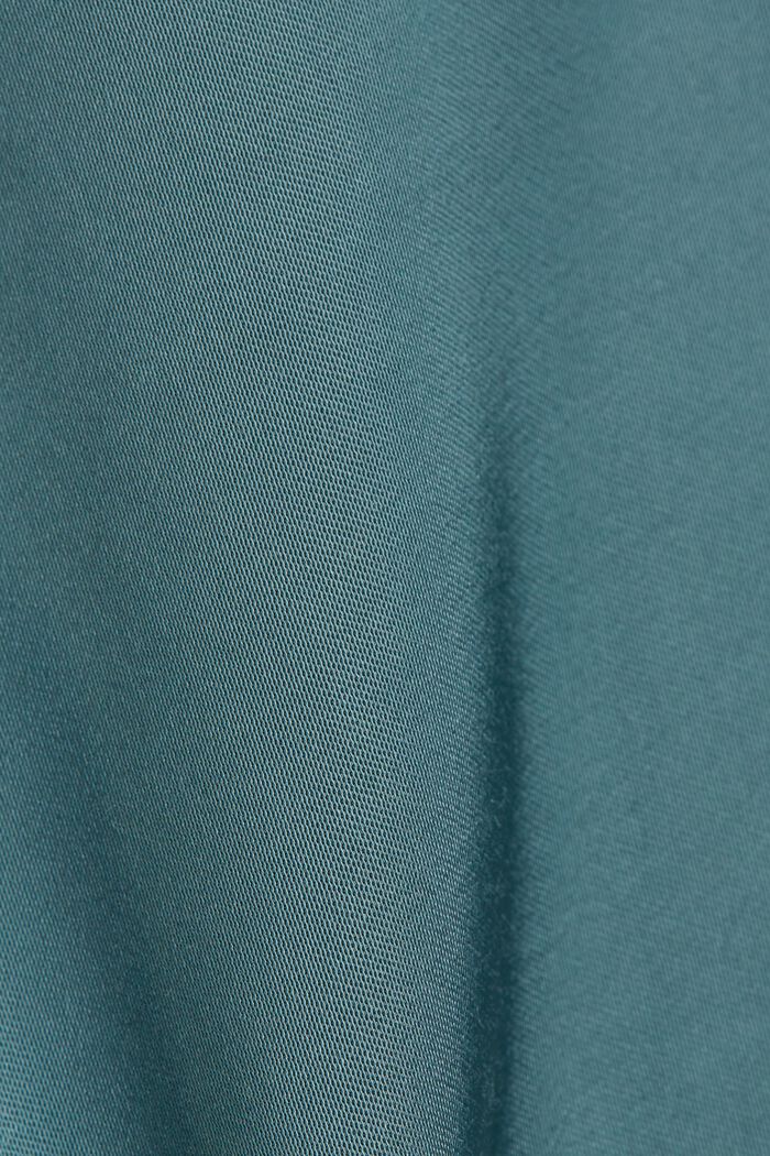 Satin top made of LENZING™ ECOVERO™, DARK TURQUOISE, detail image number 4