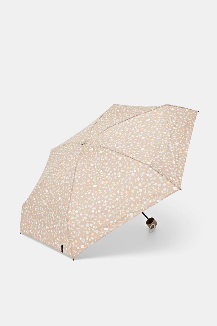 Pocket umbrella with a mille-fleurs pattern