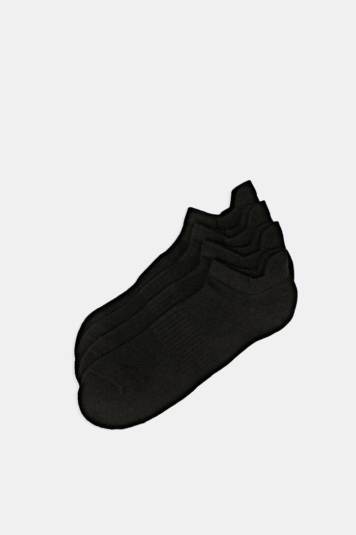 2-pack of trainer socks, organic cotton, BLACK, detail image number 0