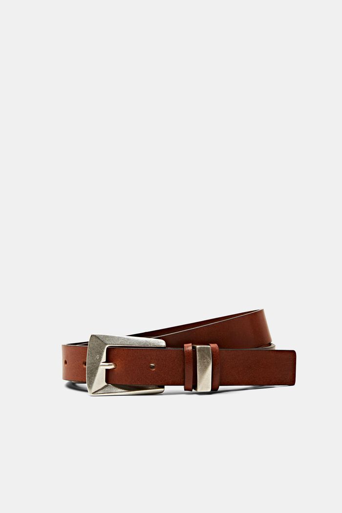 Multi-Loop Leather Belt, TOFFEE, detail image number 0