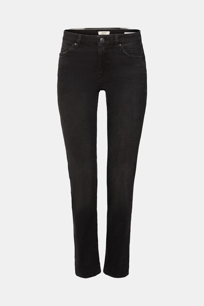 Straight leg jeans, BLACK DARK WASHED, overview