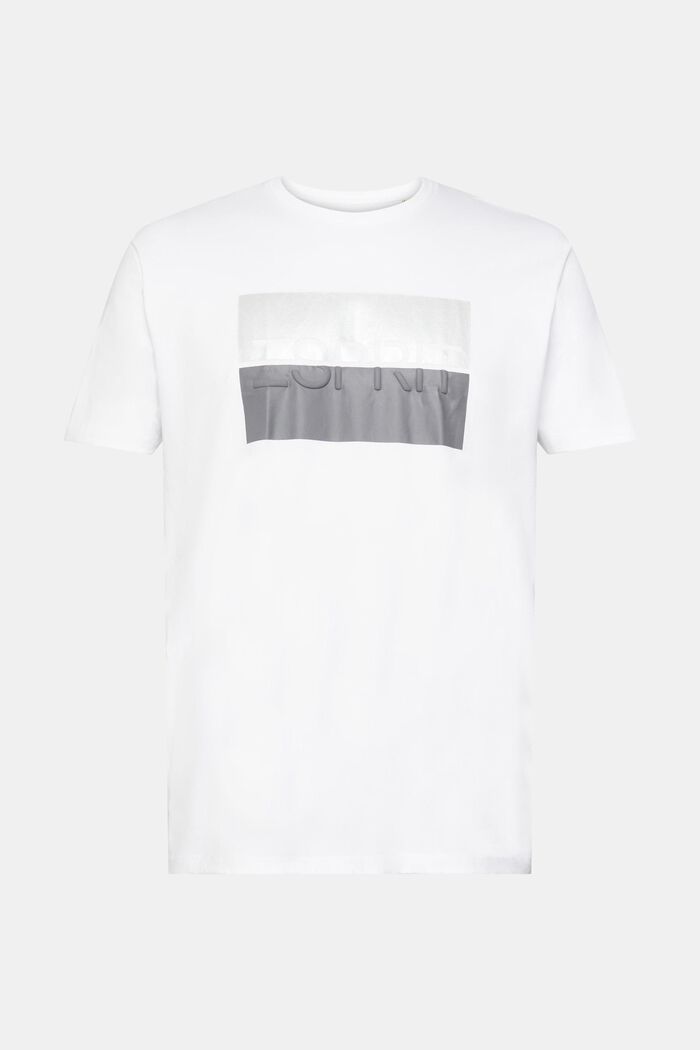 T-shirt with embossed logo, WHITE, detail image number 6