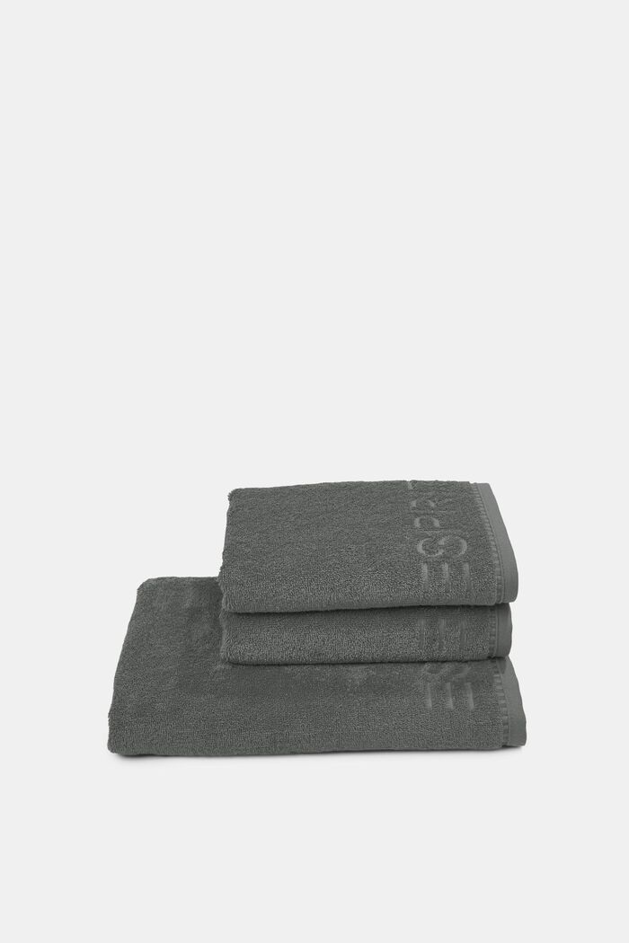Containing TENCEL™: triple pack of terrycloth towels, ANTHRACITE, detail image number 2