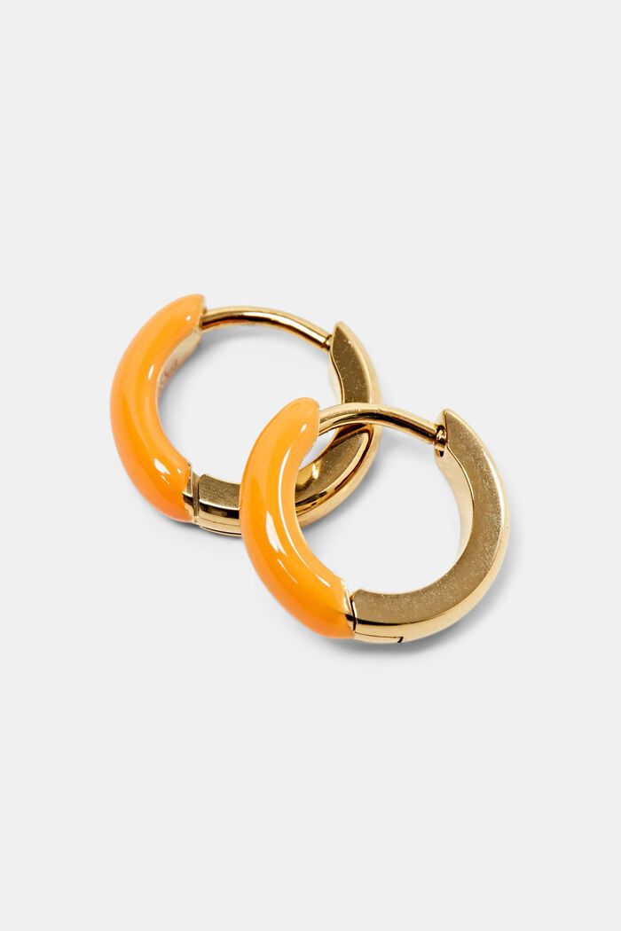 Two-Tone Small Earring, ORANGE, detail image number 1