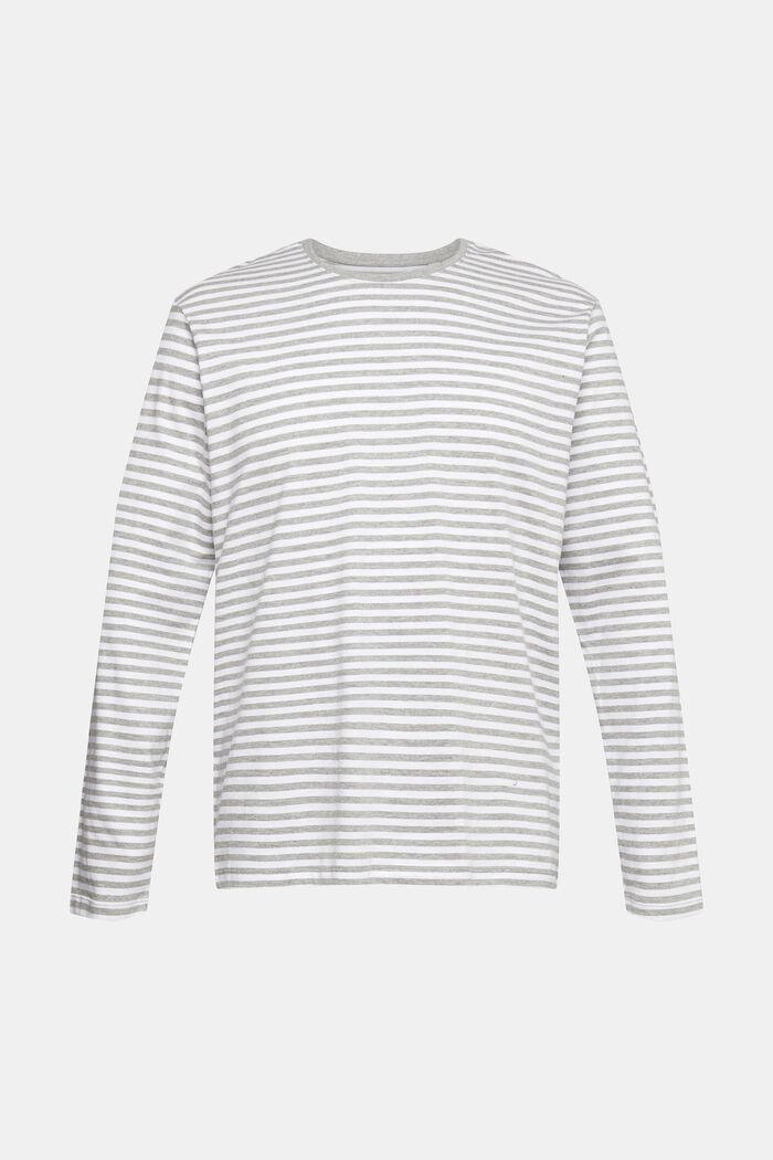 Long sleeve top with a striped pattern, MEDIUM GREY, detail image number 5