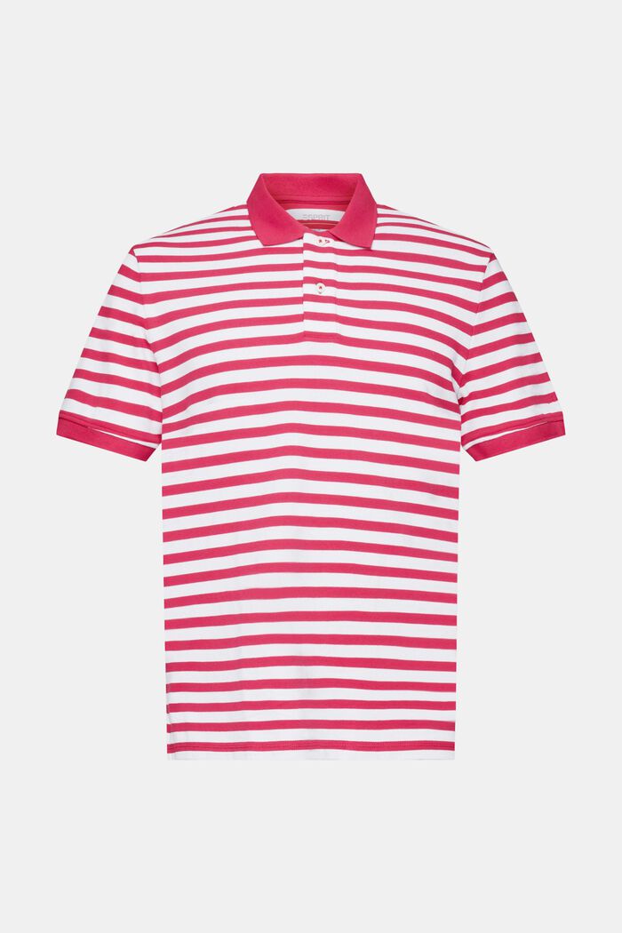 Striped slim fit polo shirt, DARK PINK, detail image number 6
