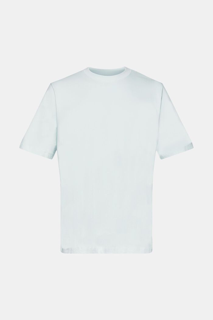 Cotton crewneck T-shirt, LIGHT AQUA GREEN, detail image number 6