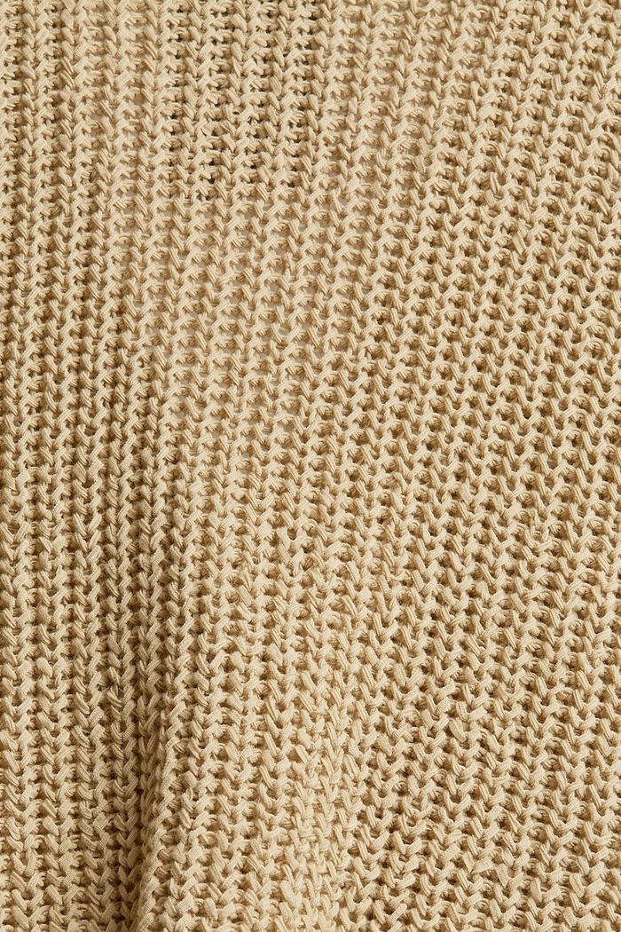 Cardigan in ribbon yarn, blended cotton, SAND, detail image number 1
