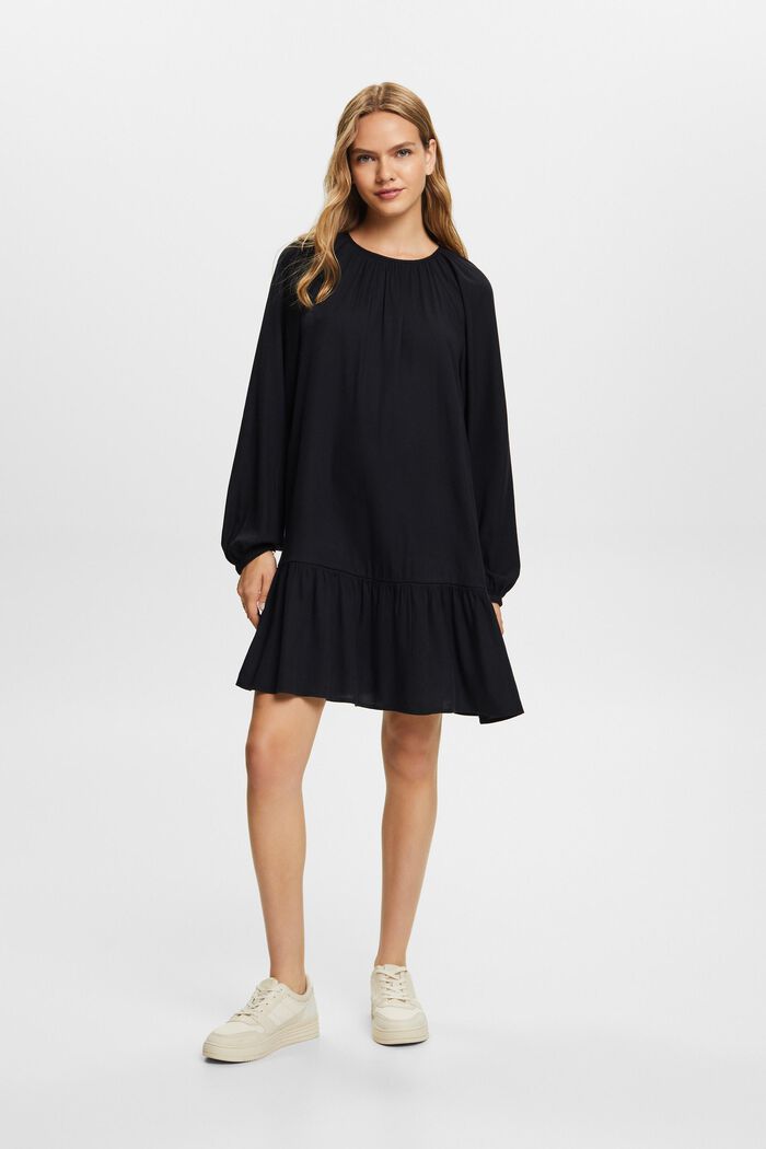 ESPRIT - Flounced dress, cotton blend at our online shop