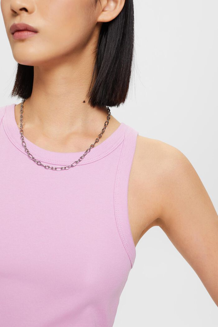 Ribbed tank top, LILAC, detail image number 2