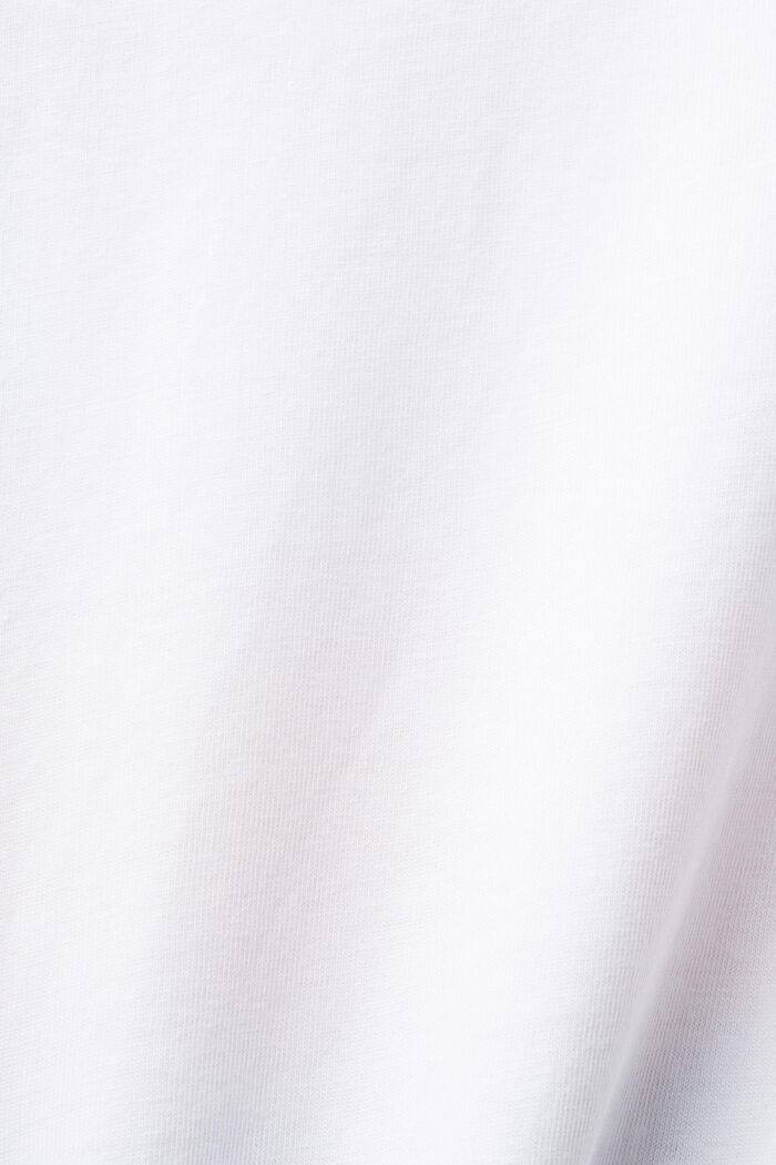 Printed Cotton T-Shirt, WHITE, detail image number 5