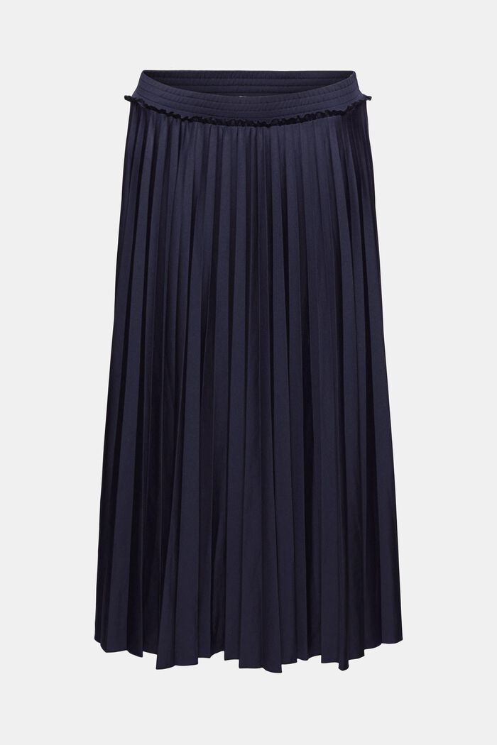Pleated midi skirt, NAVY, detail image number 6