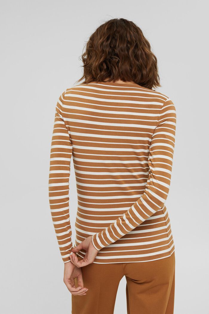 In a TENCEL™/ modal blend: Striped shirt, CARAMEL, detail image number 3