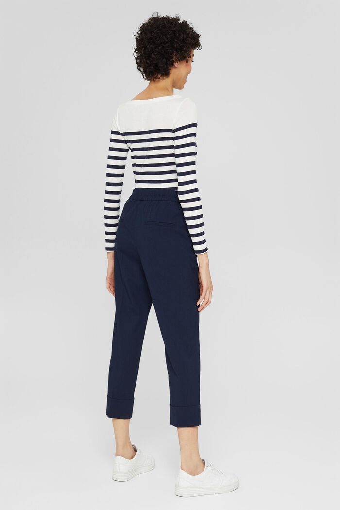 Mid-rise cropped trousers, NAVY, detail image number 5