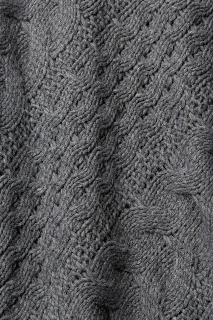 Blended wool poncho, GREY, detail image number 1
