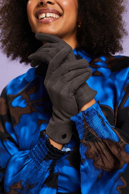Faux Suede Touchscreen Gloves